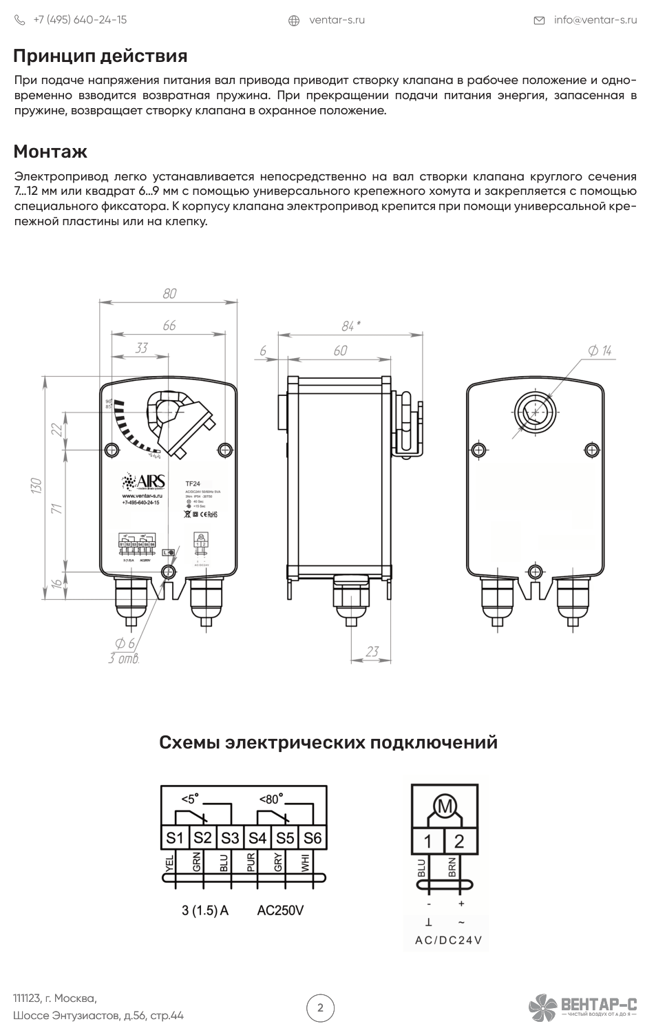 Электропривод AIRS TF24