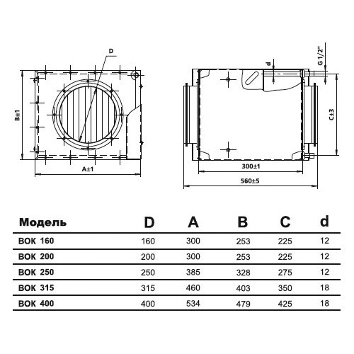 ВОК-160/2 воздухонагреватель водяной