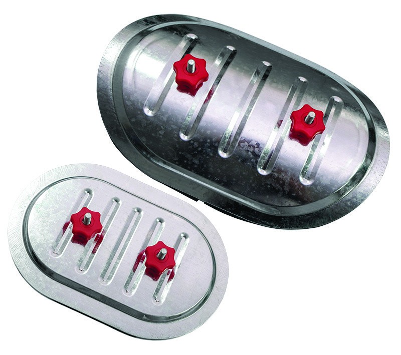 Лючок накладной CAD 250*150 mm Ø315 RED