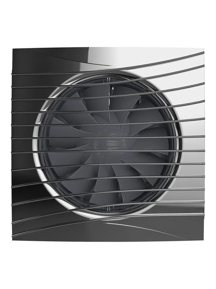 Вентилятор накладной SILENT, обратный клапан, D125, Chrome, DICITI