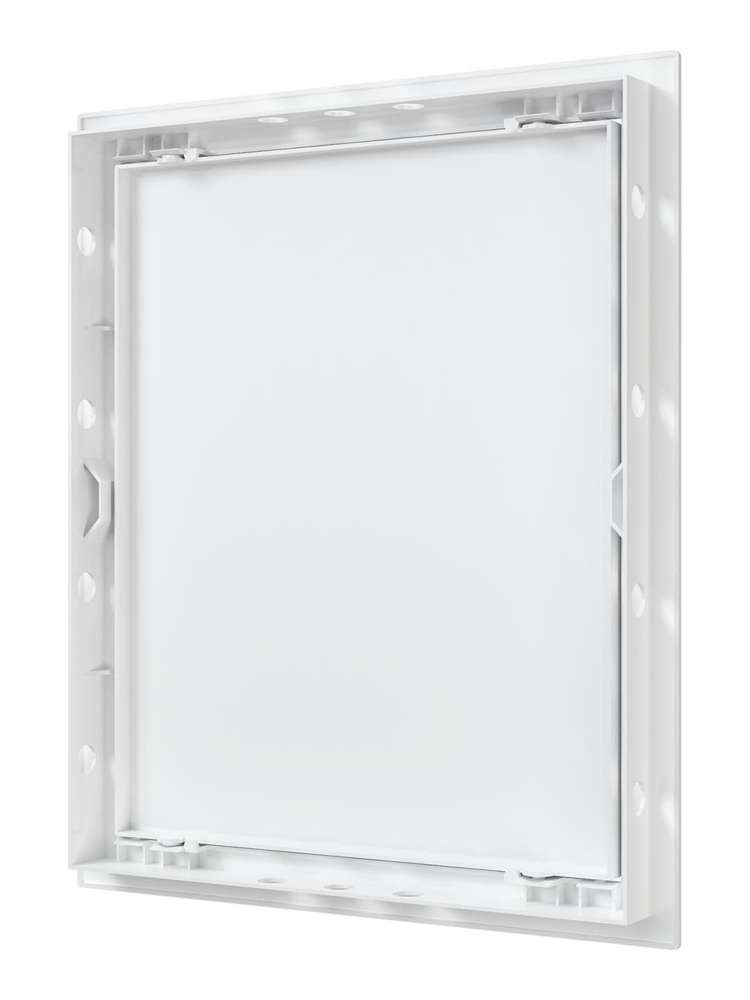 Люк ревизионный Л фланец 246х296 нажимной 268х318 пластик EVECS