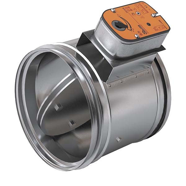 Противопожарный клапан LVR-60-125-НО-МВ-N(230)-Нп круглый Ø125 мм, EI 60, нормально открытый